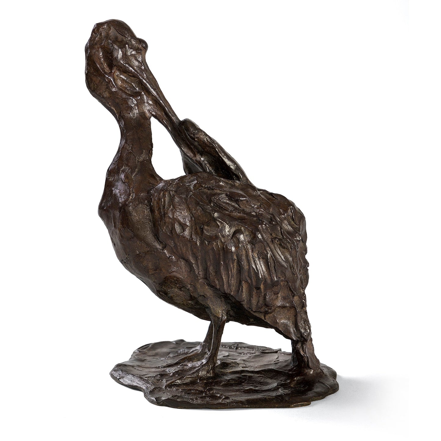 Rembrandt Bugatti "Pélican à sa toilette" Bronze Sculpture