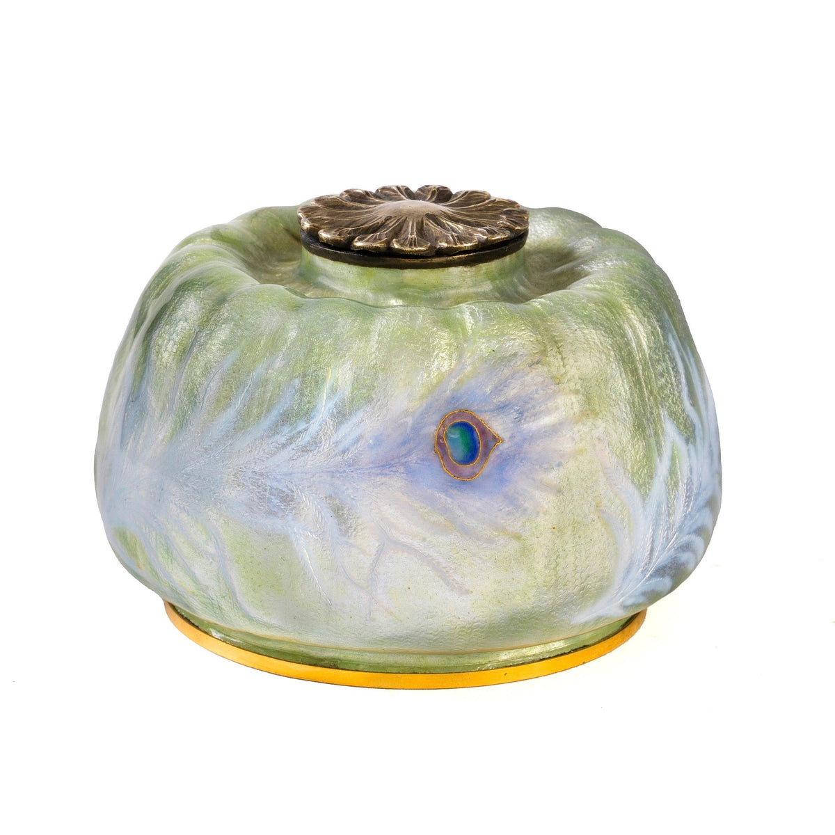 Eugène Feuillâtre "Pavot" Inkwell