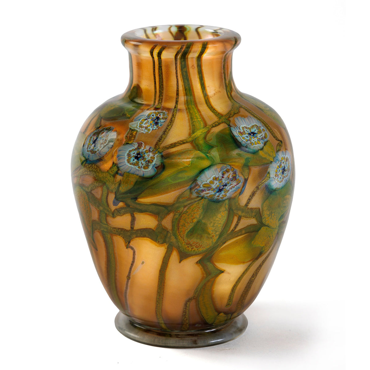 Tiffany Studios New York "Millefiori" Paperweight Favrile Glass Vase