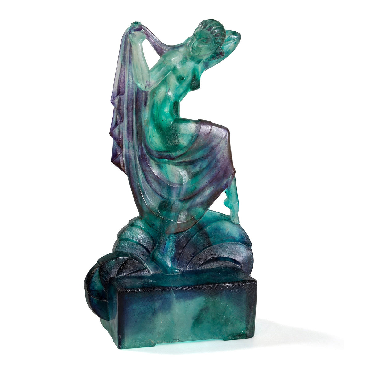 Marcel Bouraine & Gabriel Argy-Rousseau “Danseuse” Pâte de verre Sculpture