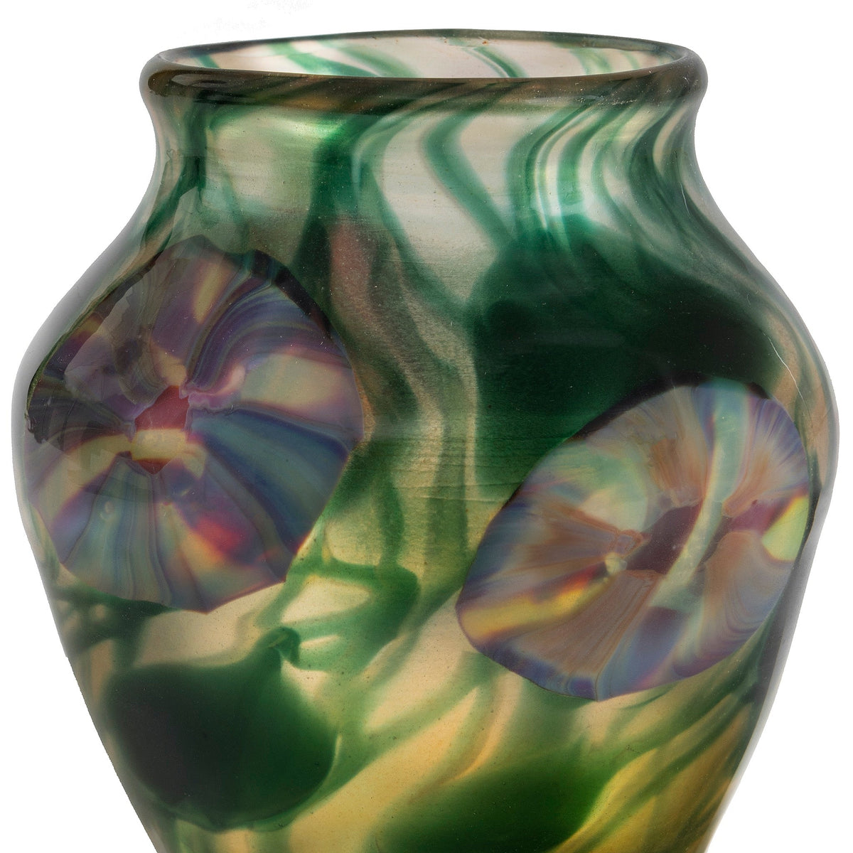 Tiffany Studios New York "Morning Glory" Paperweight Favrile Glass Vase
