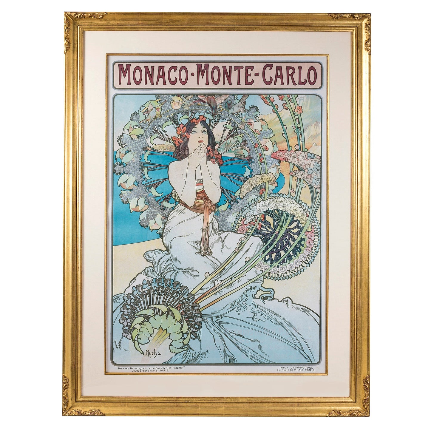 Alphonse Mucha "Monaco Monte-Carlo" Lithograph