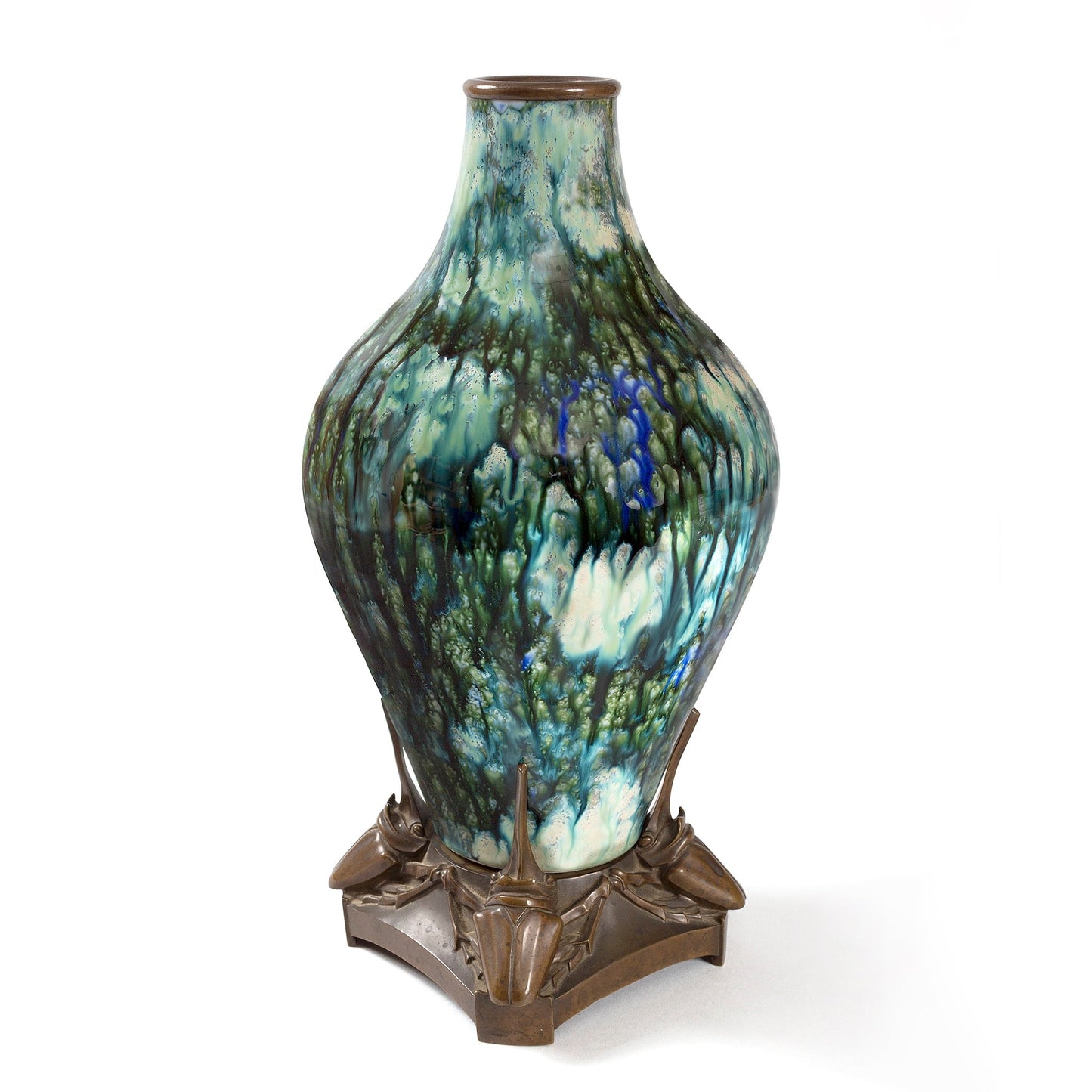 Lucien Gaillard and Alphonse Adolphe Lamarre Ceramic Vase