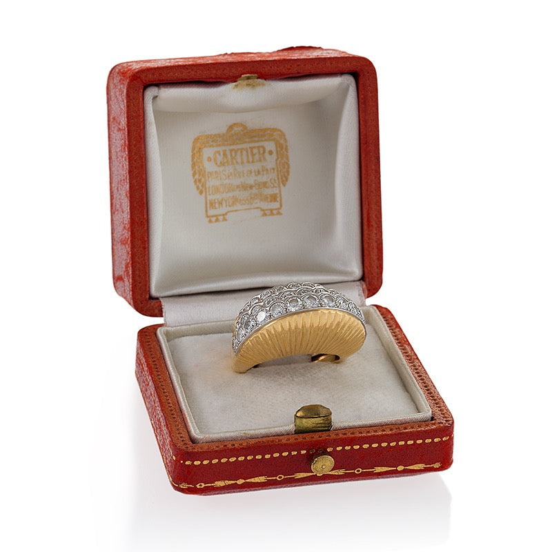 Cartier Paris Mid-Century Gold and Diamond Ring