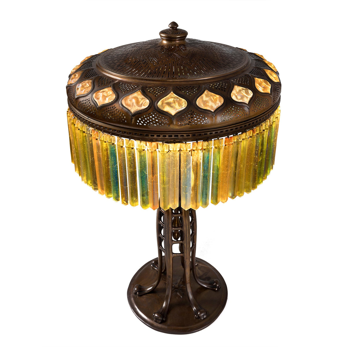 Tiffany Studios New York "Jeweled Prism" Table Lamp