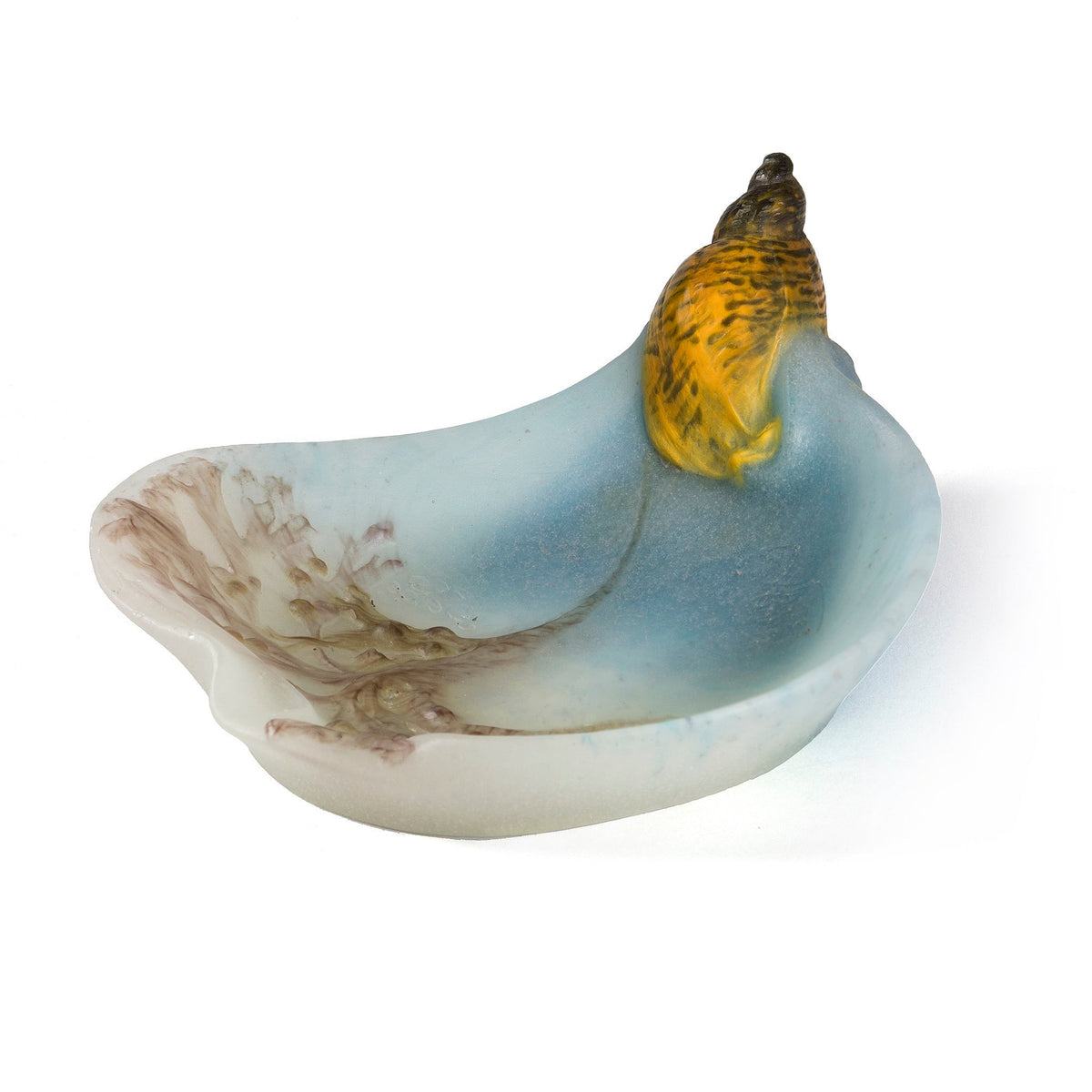 Amalric Walter and Henri Bergé "Buccin" Pâte de verre vide poche
