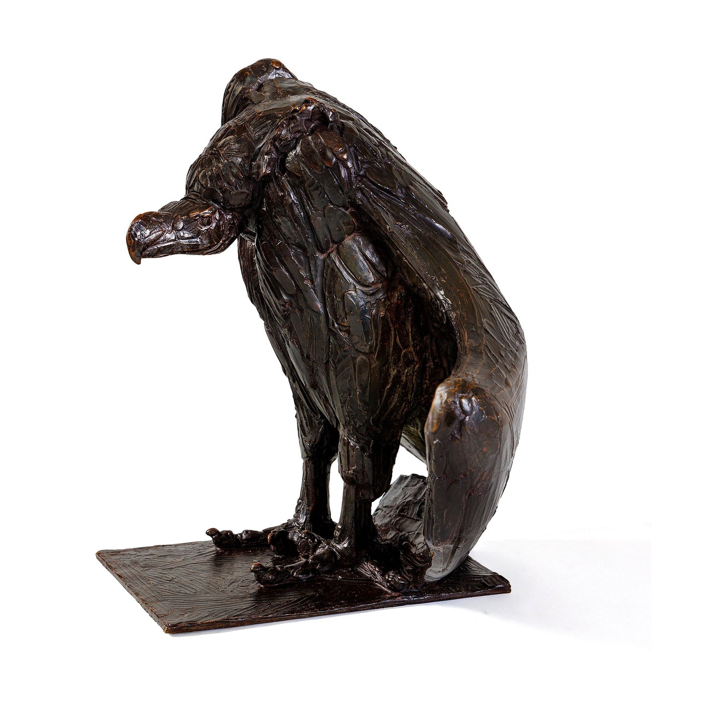Rembrandt Bugatti "Vautour, une aile déployée" Bronze Sculpture