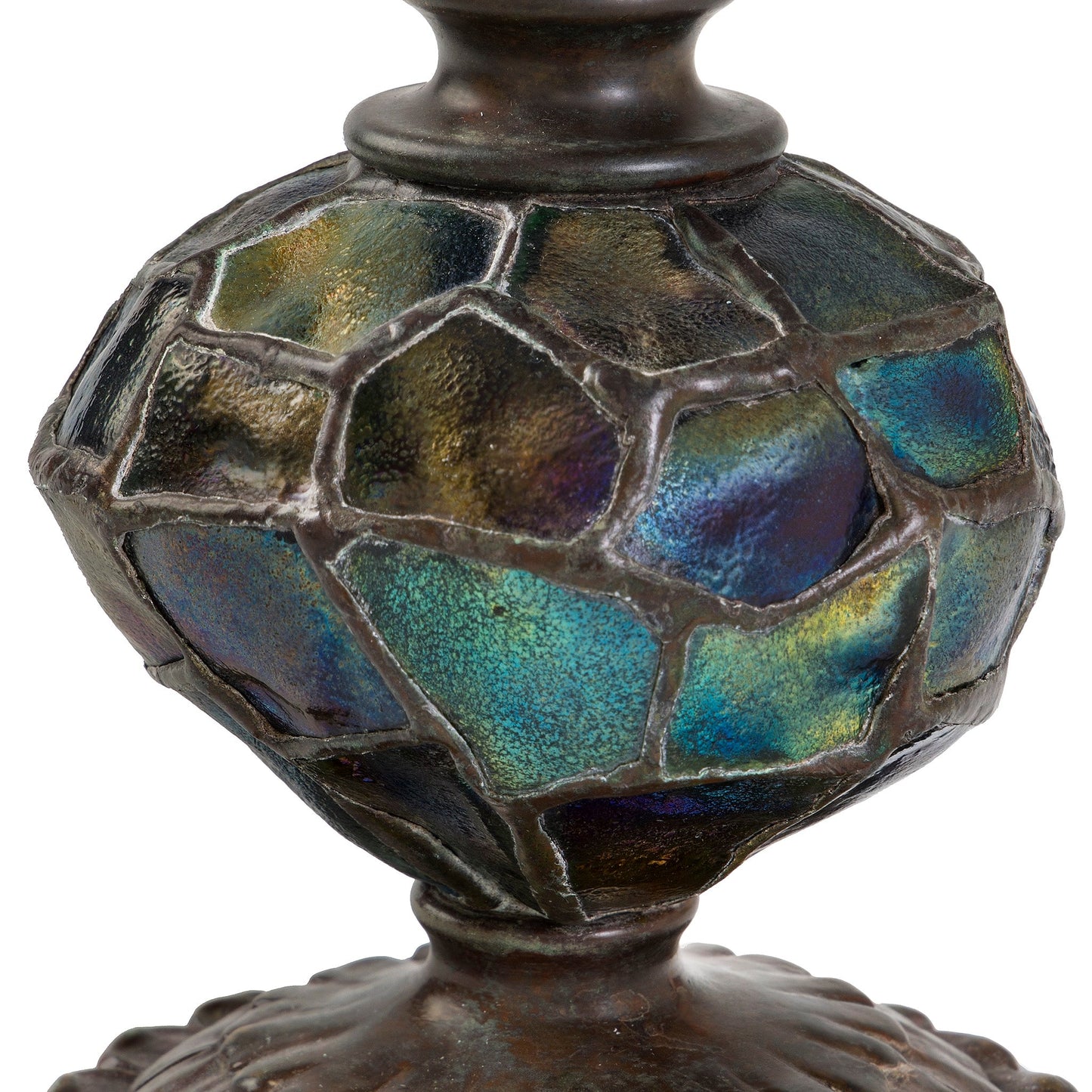 Tiffany Studios New York Turtleback Tile Candlestick