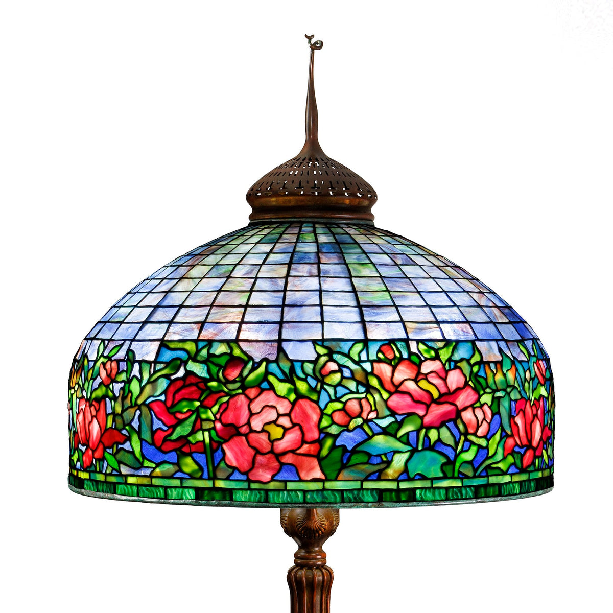 Tiffany Studios New York "Peony" Border Floor Lamp
