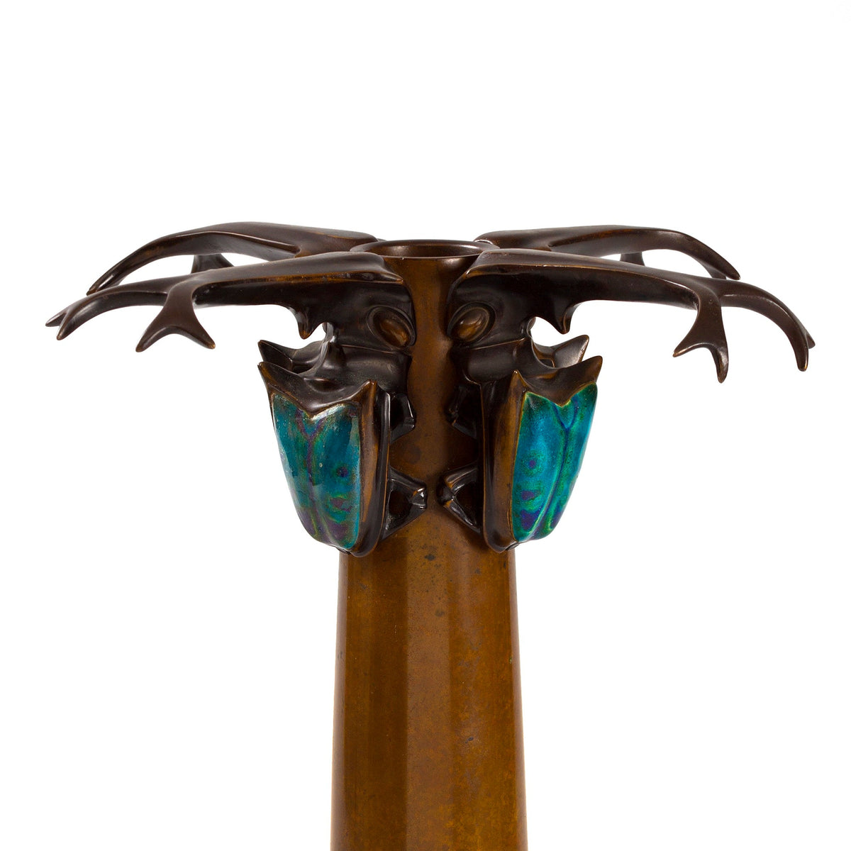 Lucien Gaillard Bronze "Stag Beetle" Vase