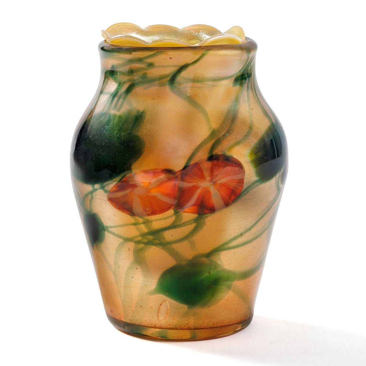 Tiffany Studios New York Morning Glory Paperweight Vase with Insert