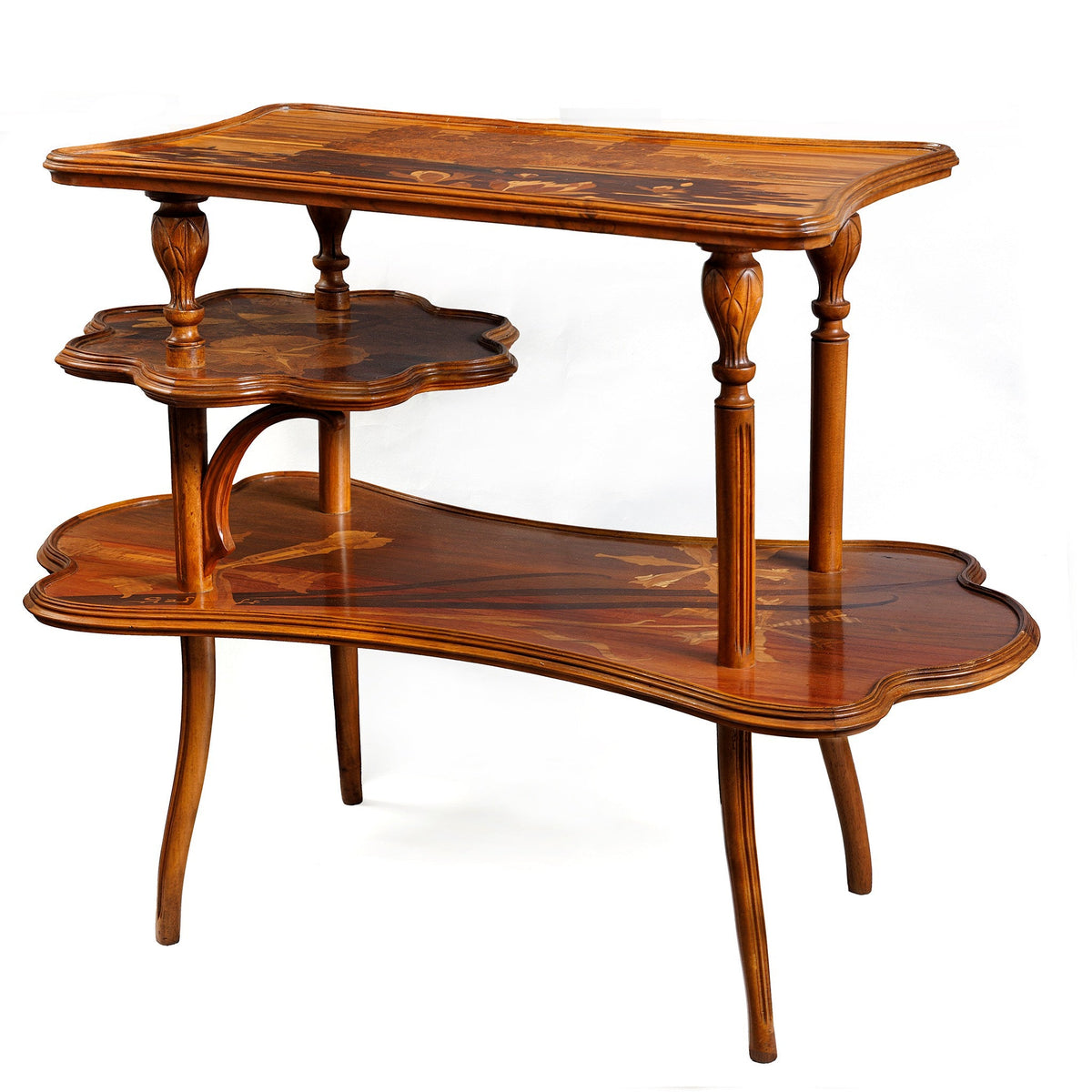 Émile Gallé “Fleur de l’Eau” Three-tiered Table