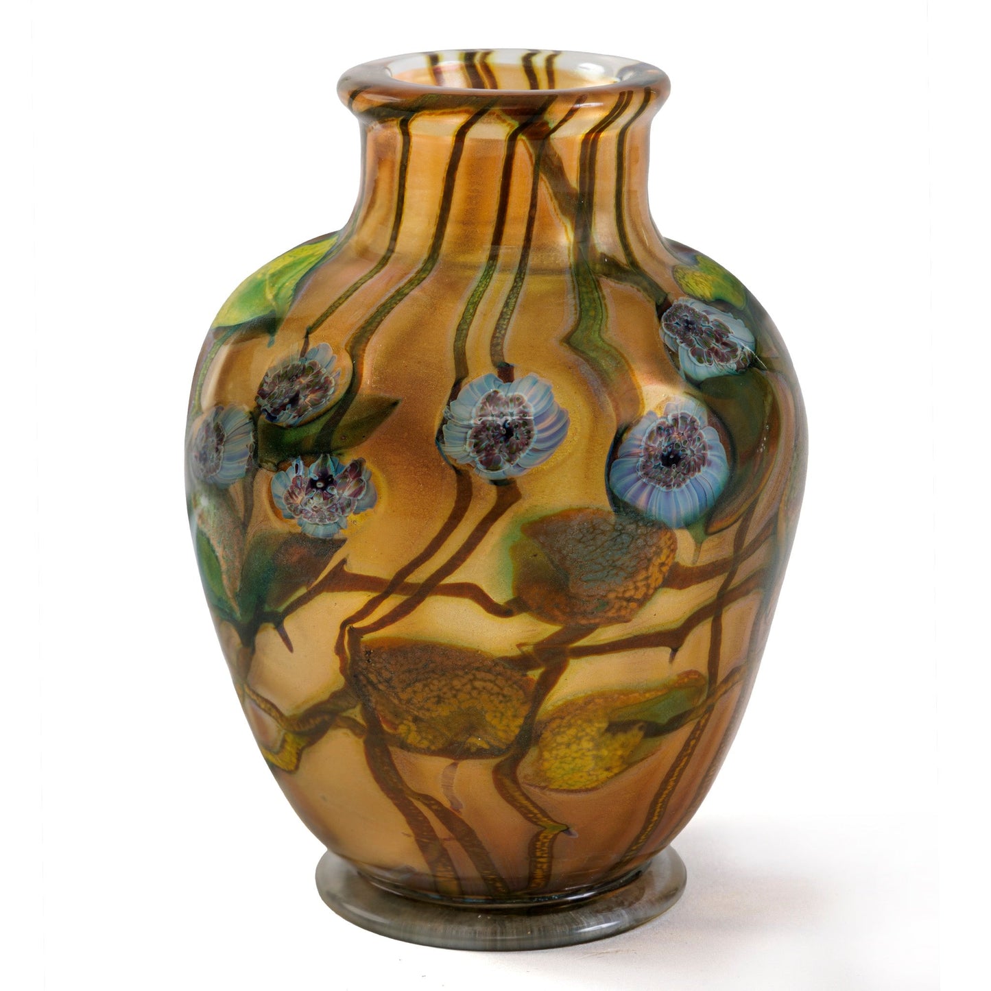 Tiffany Studios New York "Millefiori" Paperweight Favrile Glass Vase