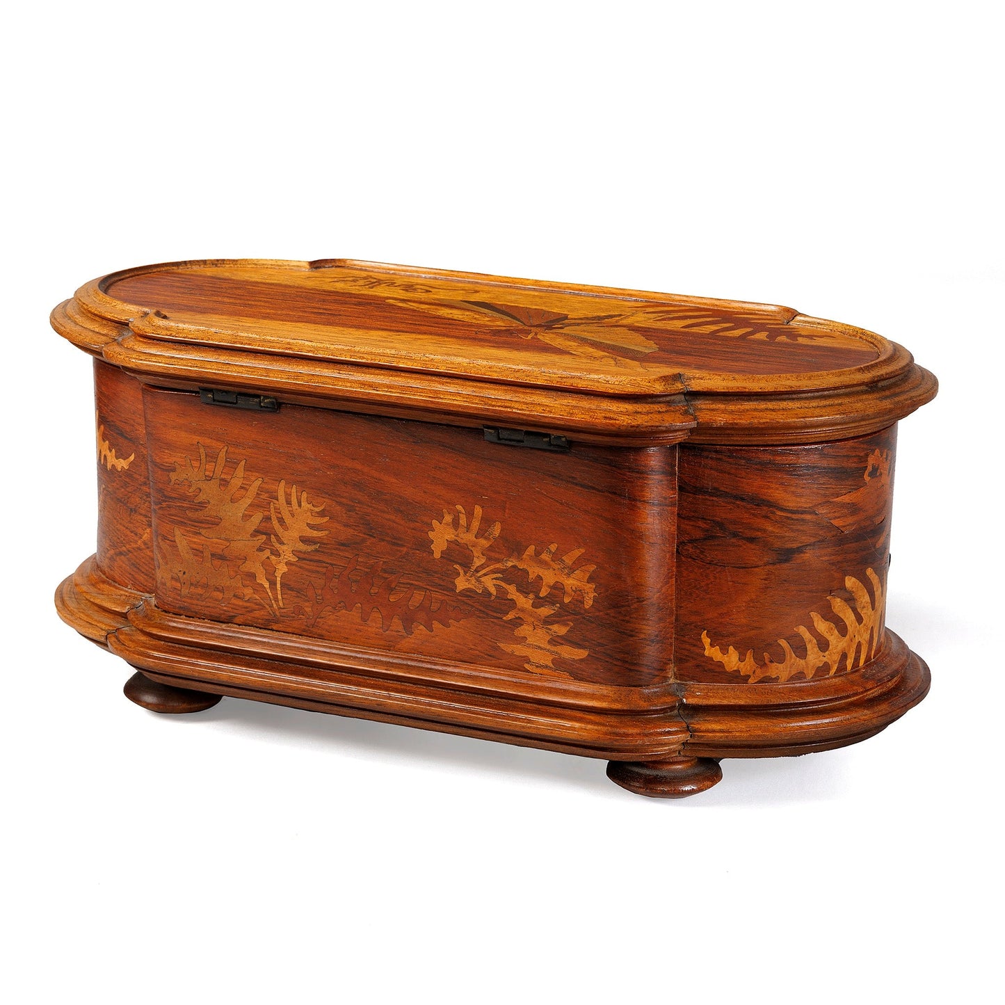 Émile Gallé Marquetry "Mayfly and Ferns" Coffret