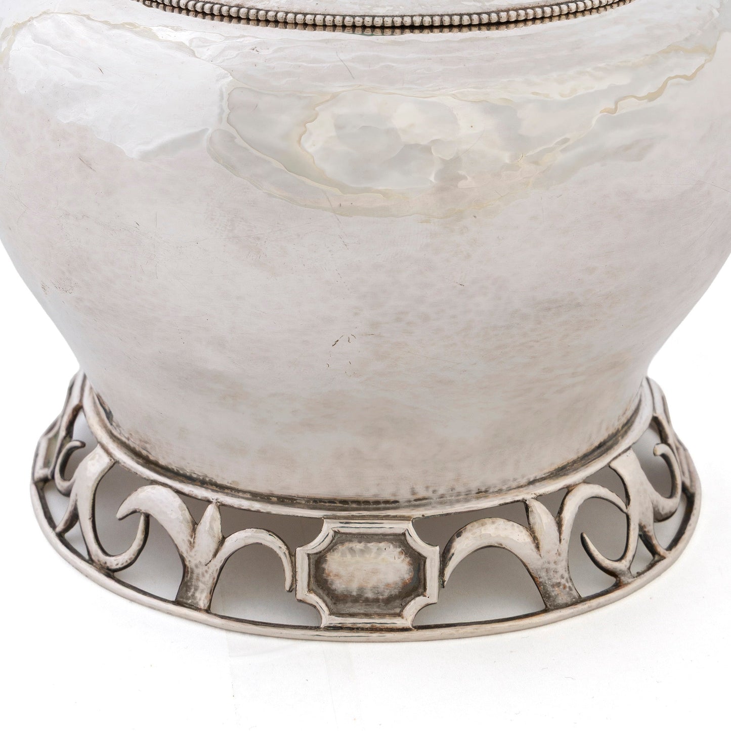 Josef Hoffmann Hammered Silver Covered Bowl
