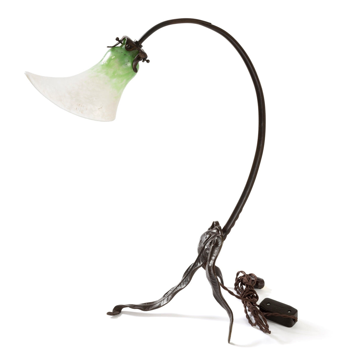 Louis Majorelle Daum Nancy Lily Blossom Table Lamp