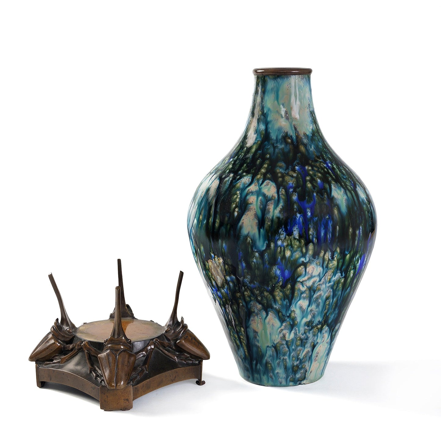 Lucien Gaillard and Alphonse Adolphe Lamarre Ceramic Vase