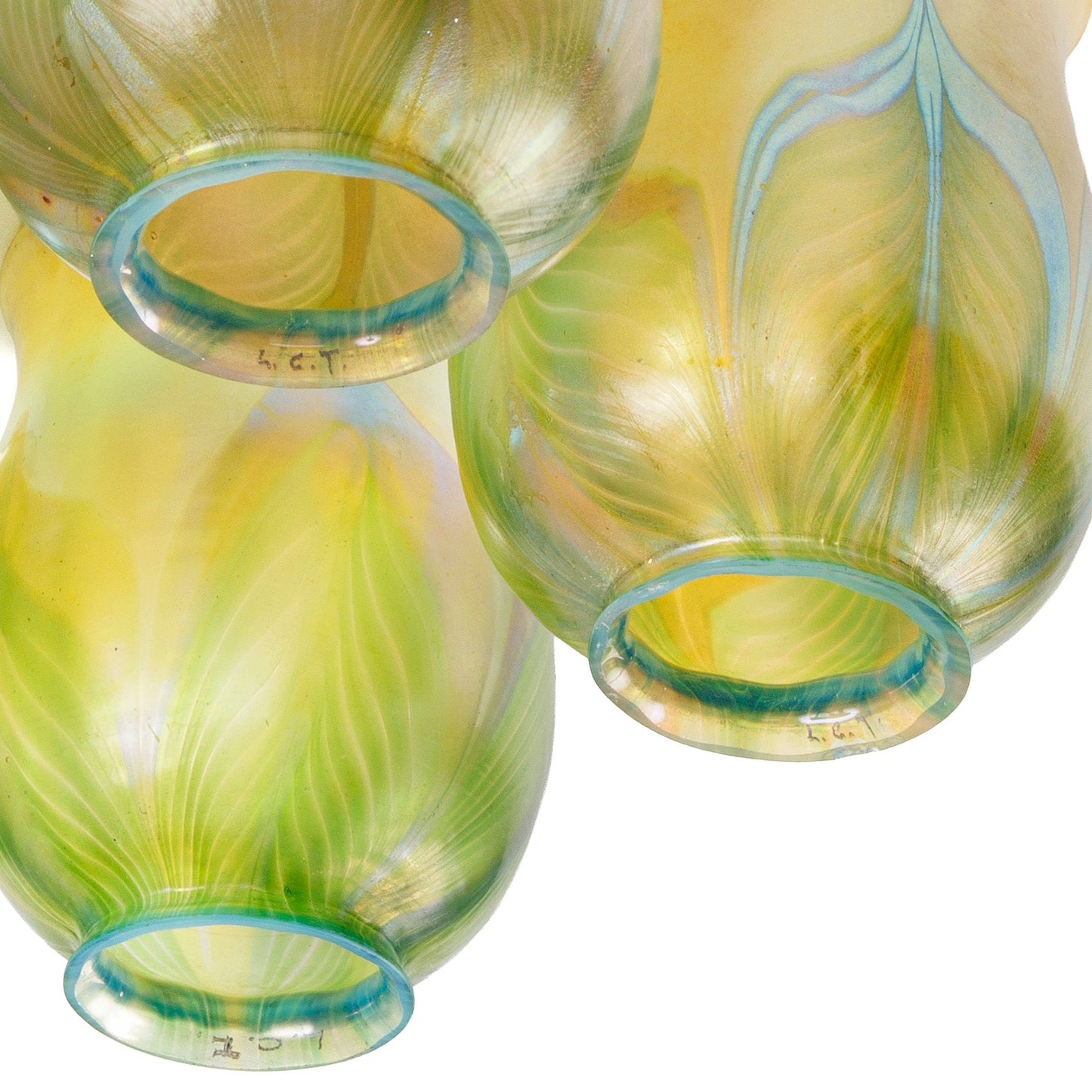 Tiffany Studios New York "Curtain Border" Chandelier