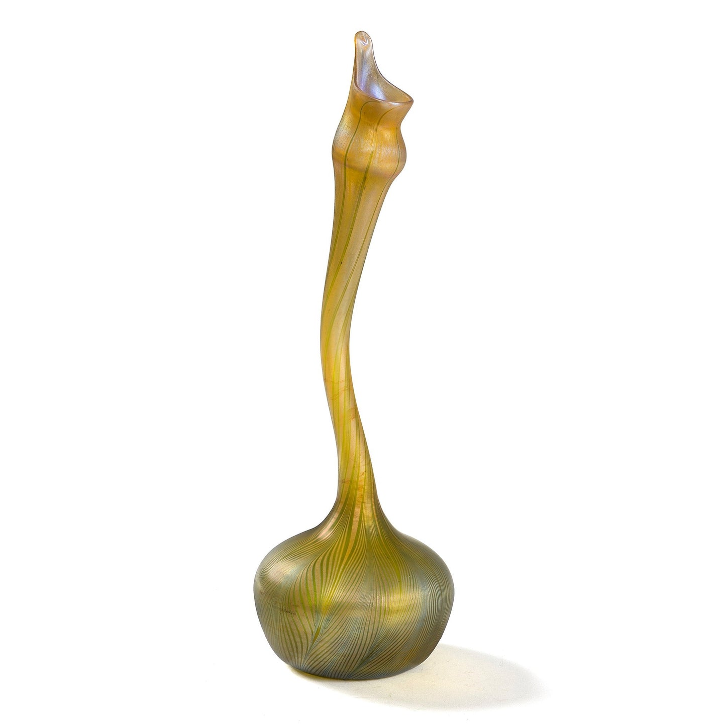 Tiffany Studios New York "Gooseneck" Favrile Glass Vase