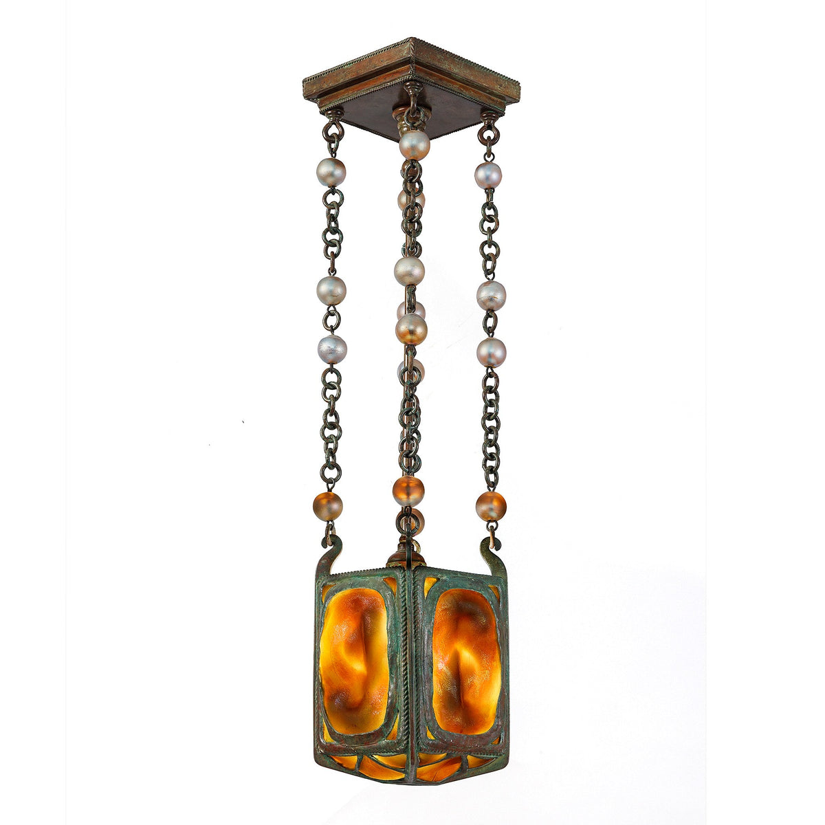 Tiffany Studios New York "Turtleback" Tile Lantern