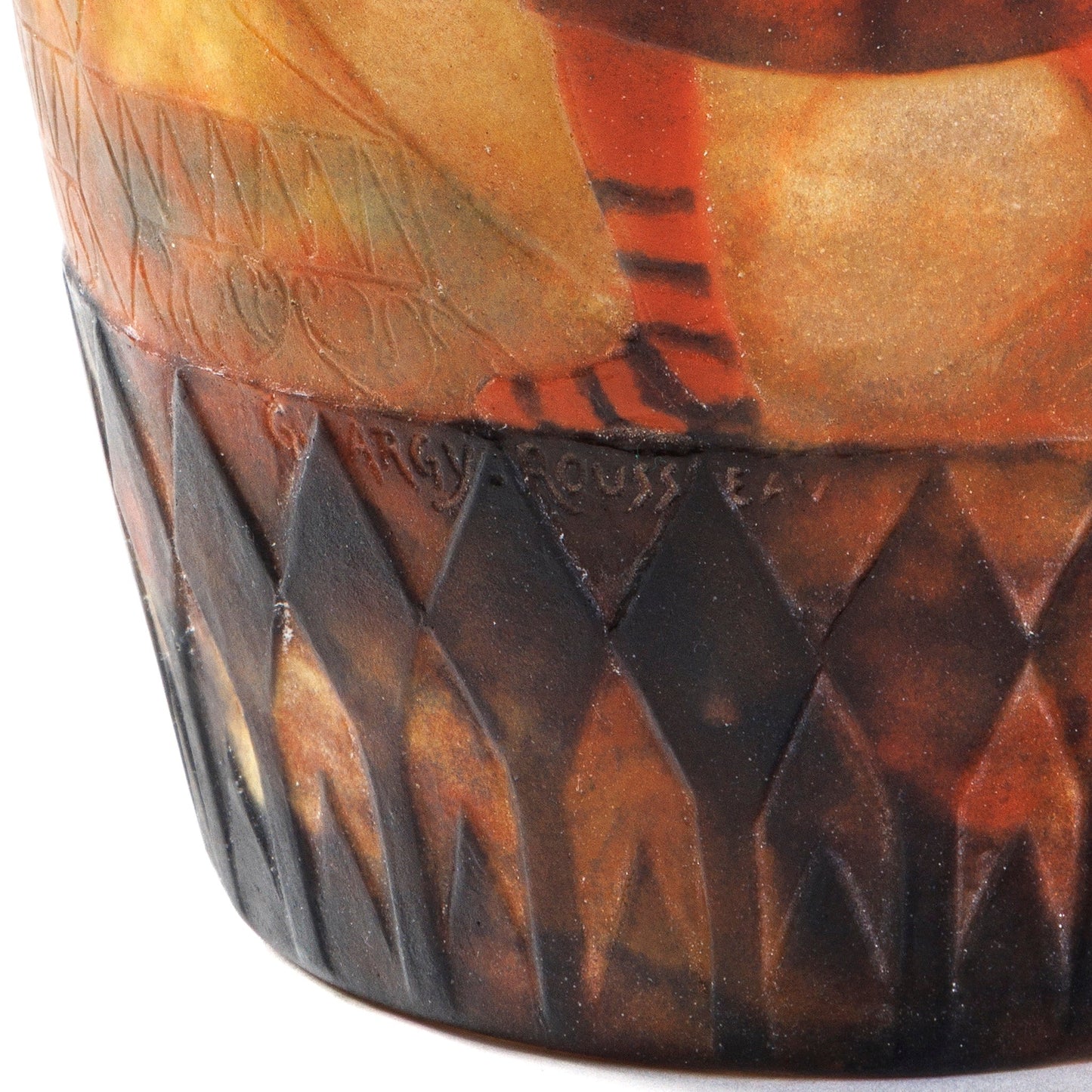 Gabriel Argy-Rousseau "Guerrieres Antiques" Pâte-de-Verre Vase