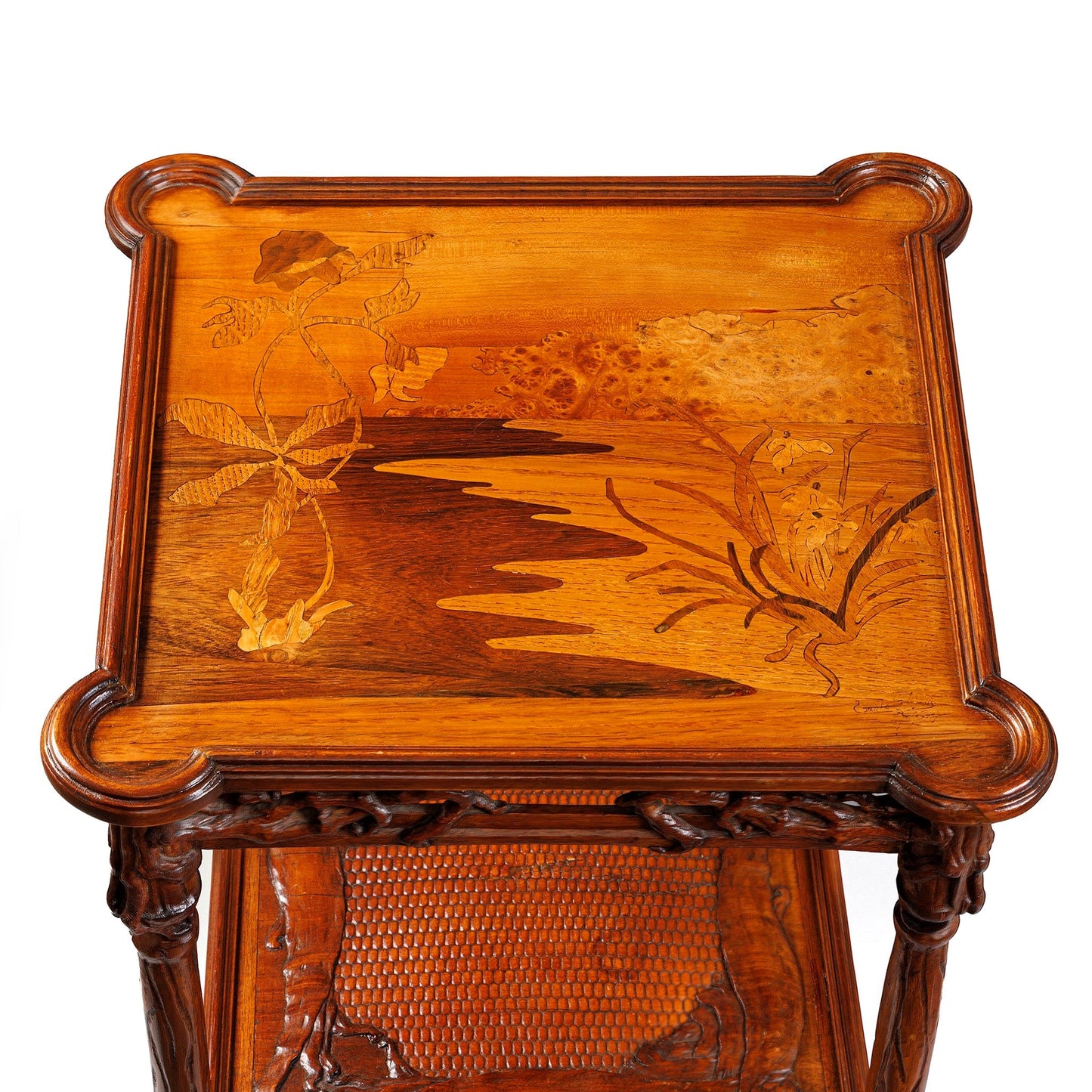 Émile Gallé "Hiver" Two-tiered Table