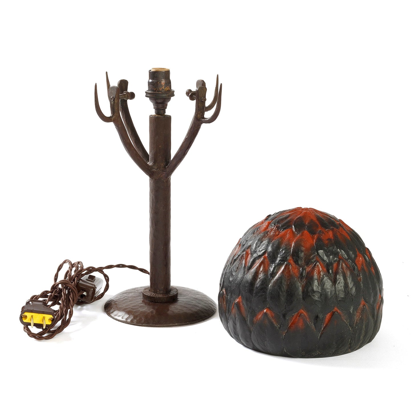 Gabriel Argy-Rousseau "Arbres" Pâte de verre Table Lamp
