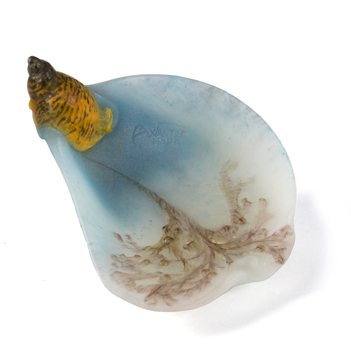 Amalric Walter and Henri Bergé "Buccin" Pâte de verre vide poche