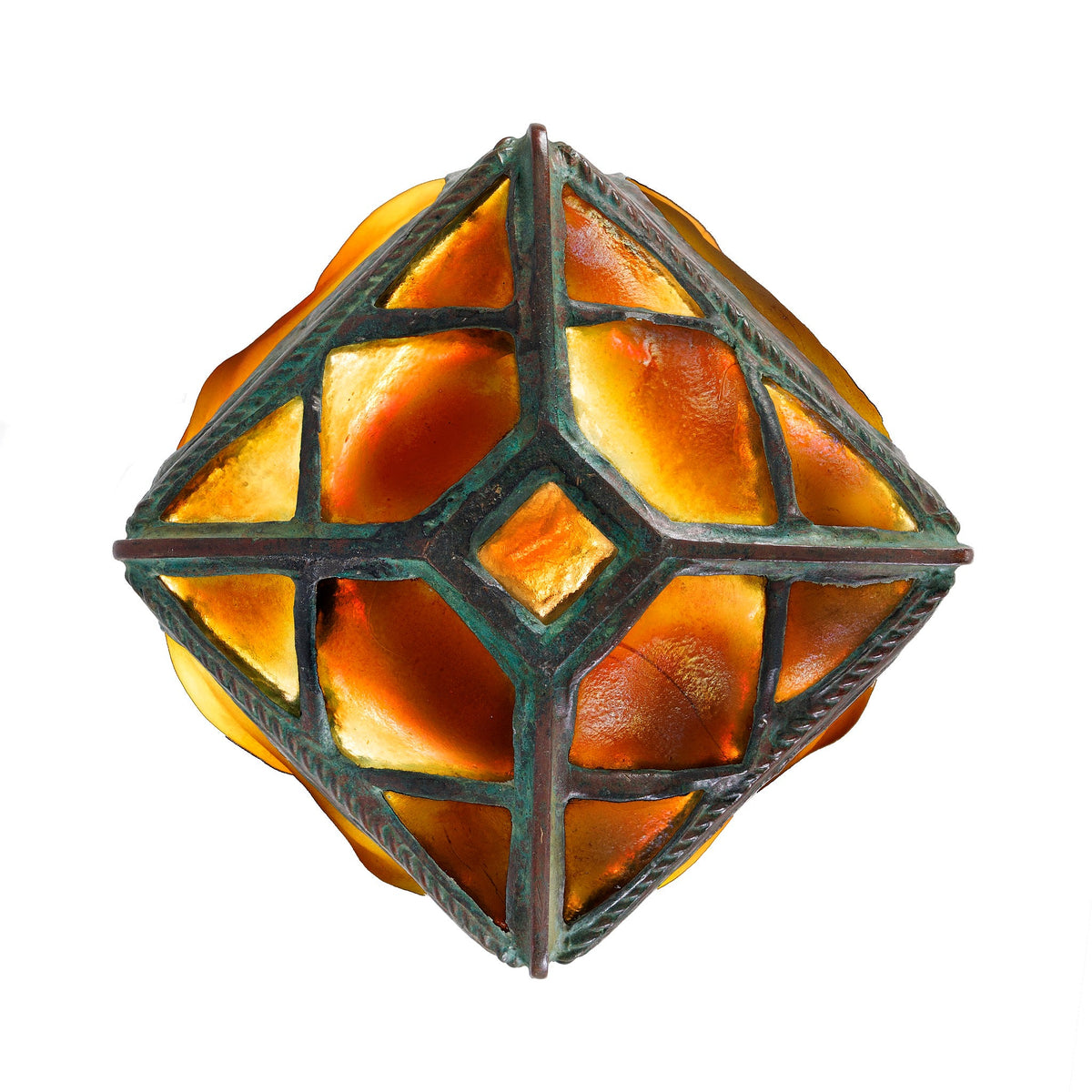 Tiffany Studios New York "Turtleback" Tile Lantern