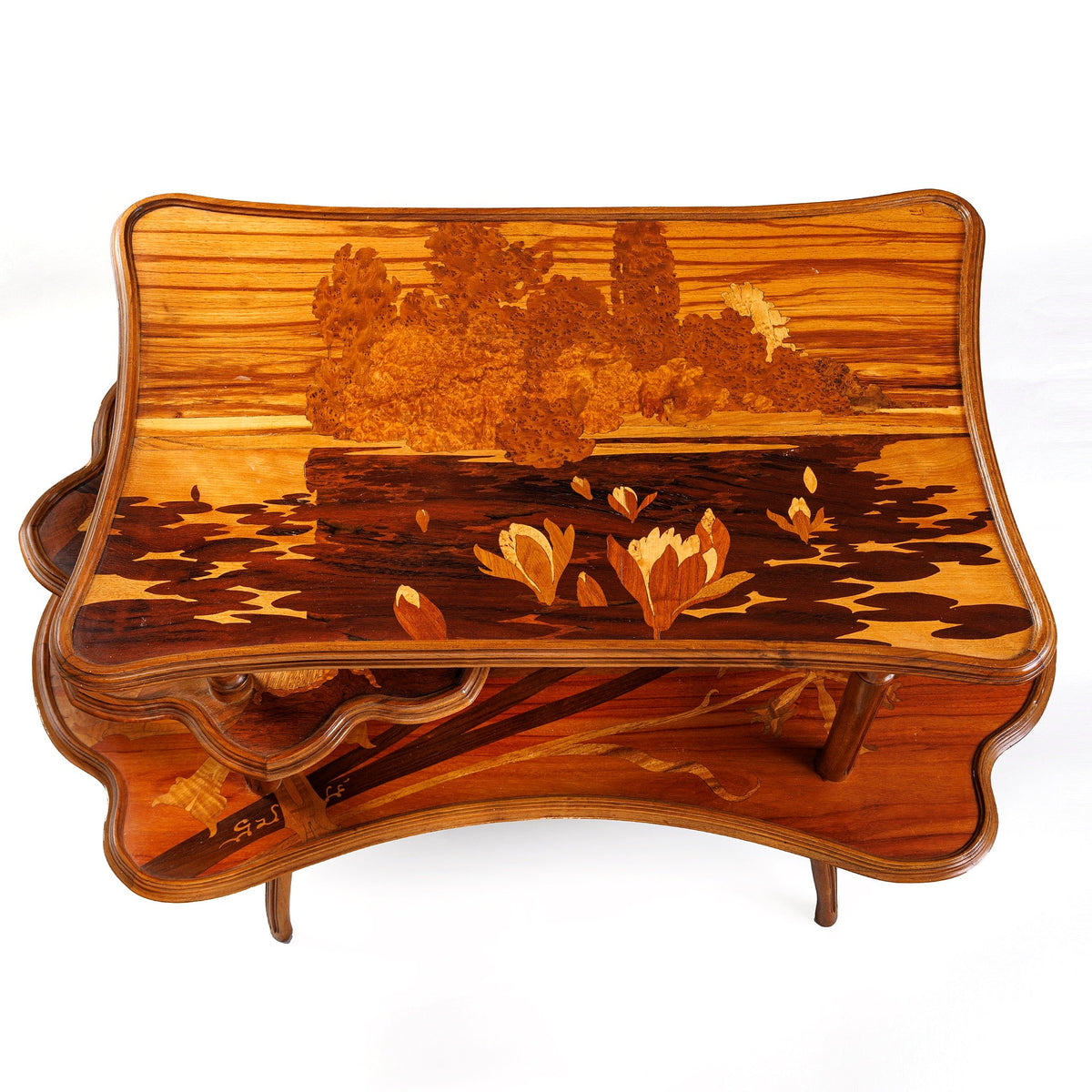 Émile Gallé “Fleur de l’Eau” Three-tiered Table