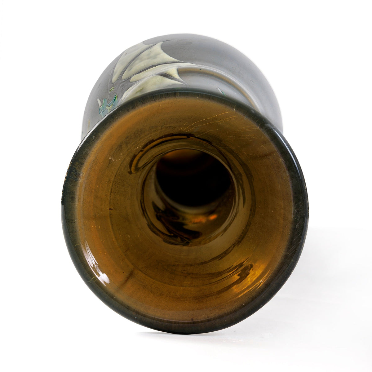 Établissements Gallé Enameled Glass "Dragon" Vase