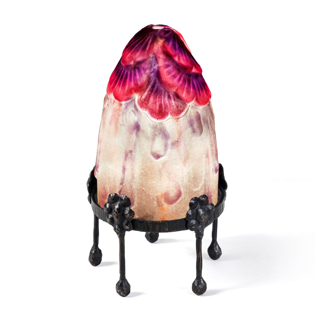 Gabriel Argy-Rousseau Pâte de Verre "Fleurs Tropicales" Night Light