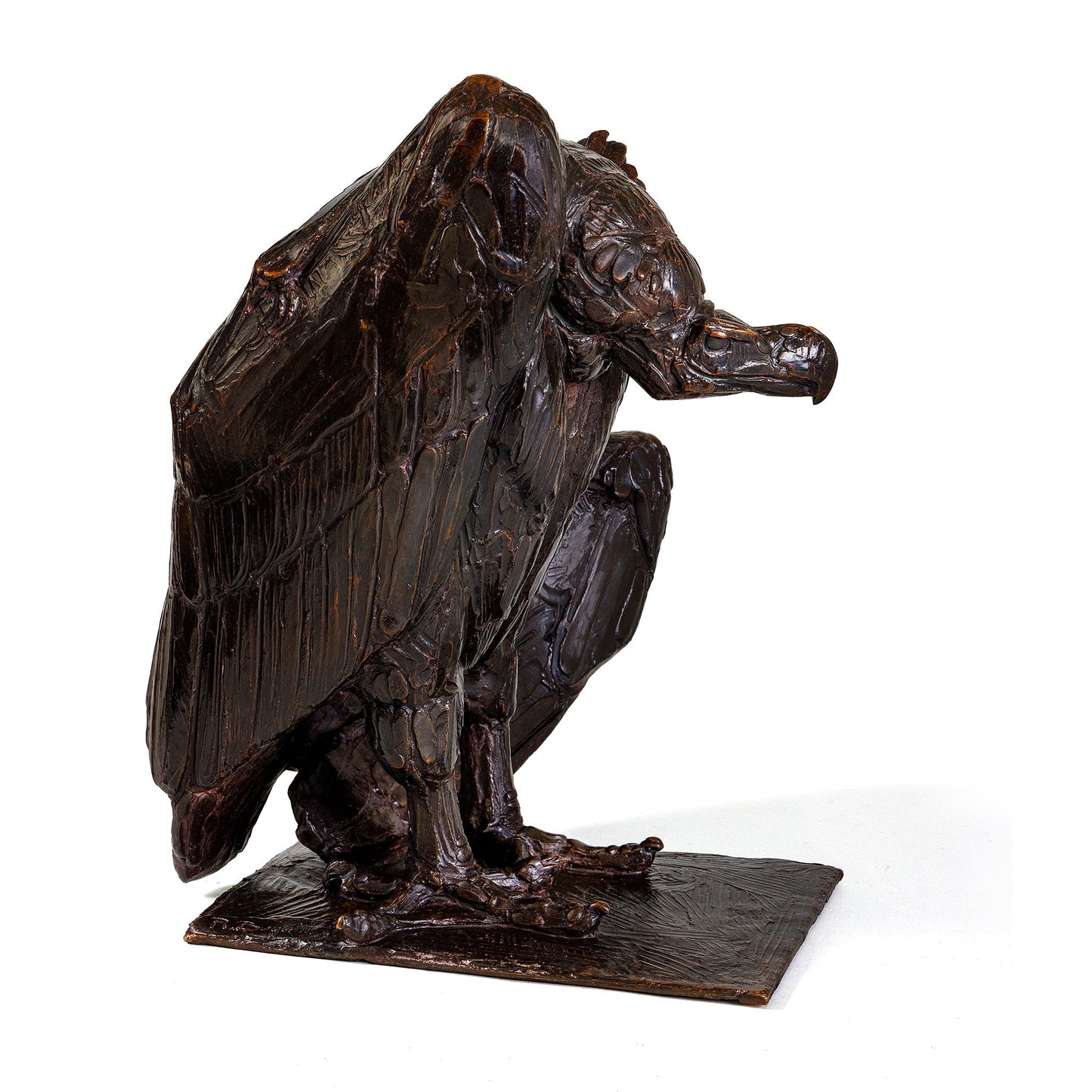 Rembrandt Bugatti "Vautour, une aile déployée" Bronze Sculpture
