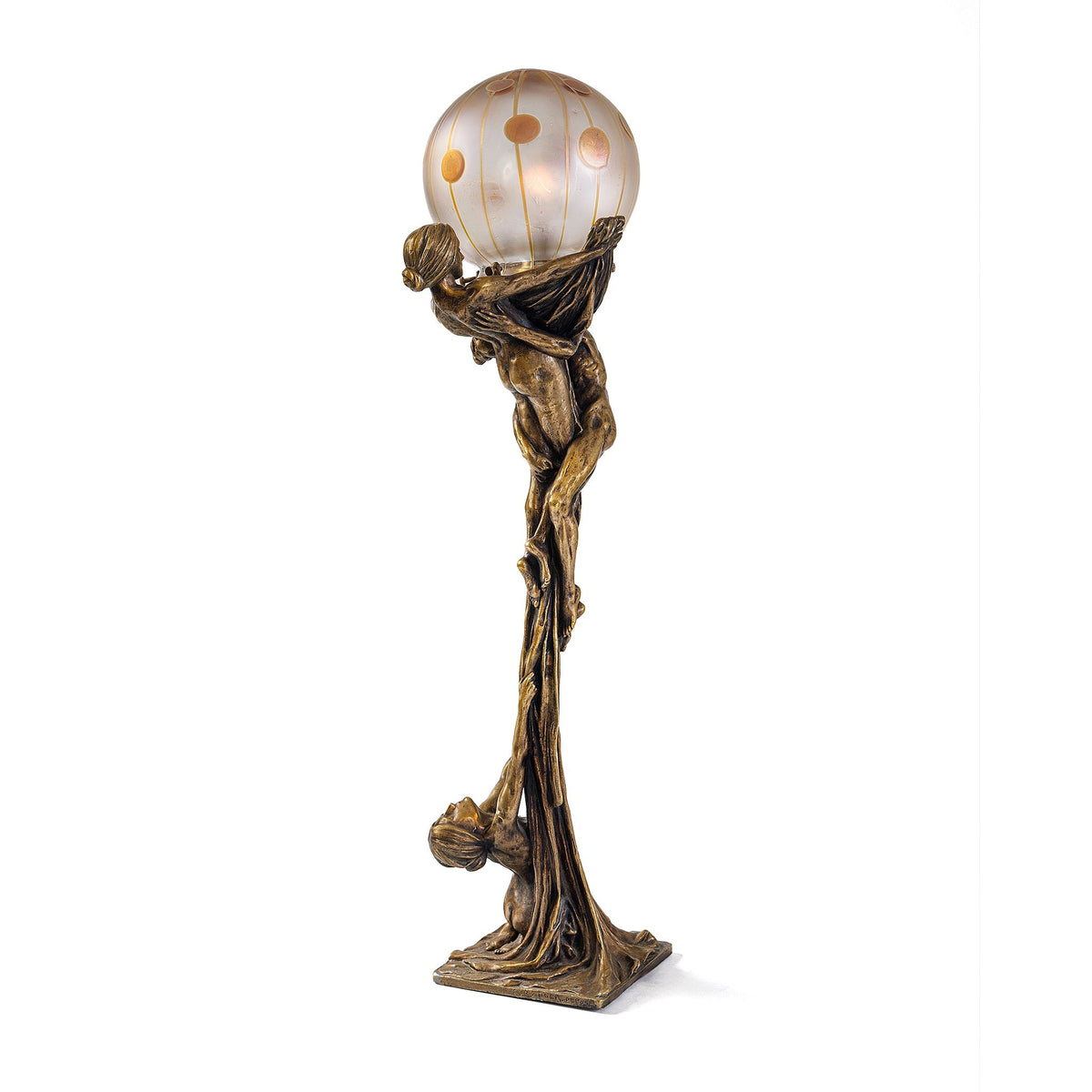 Gustav Gurschner and Loetz "Die Verlassene" Table Lamp