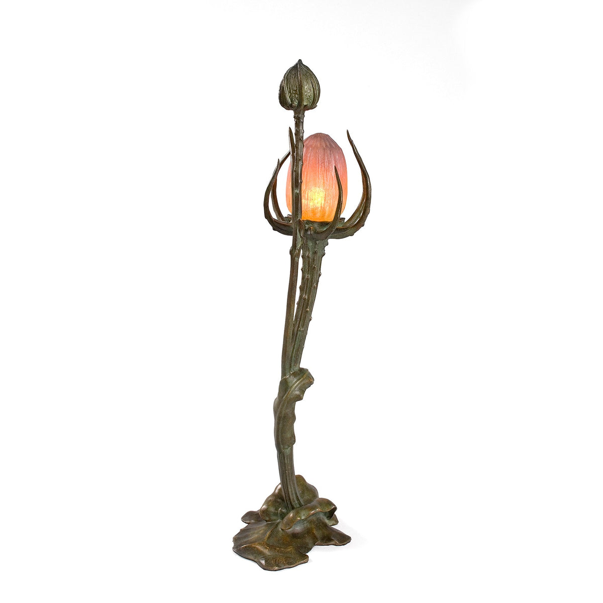 Maurice Bouval “Le Chardon,” Table Lamp