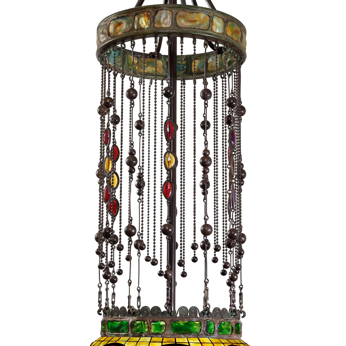 Tiffany Glass & Decorating Company "Moorish Turtleback" Chandelier