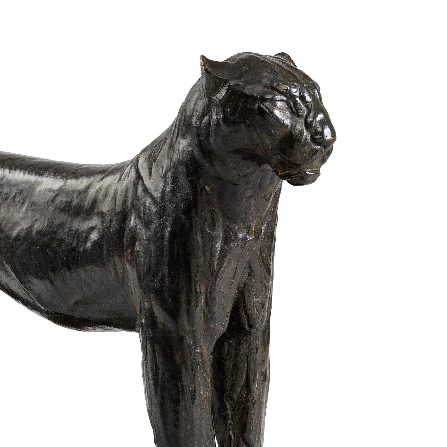 Rembrandt Bugatti "Léopard au repos" Bronze Sculpture