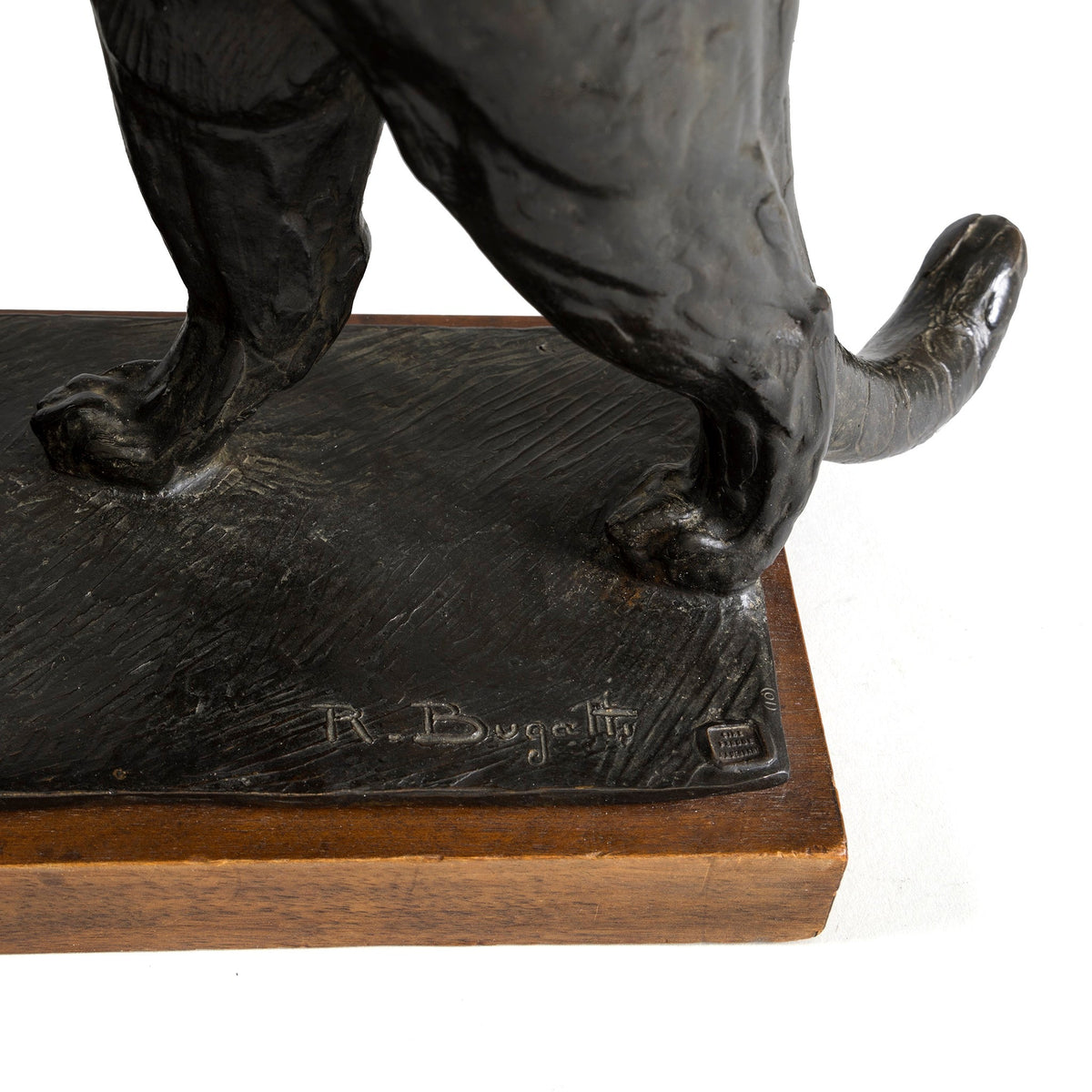 Rembrandt Bugatti "Léopard au repos" Bronze Sculpture