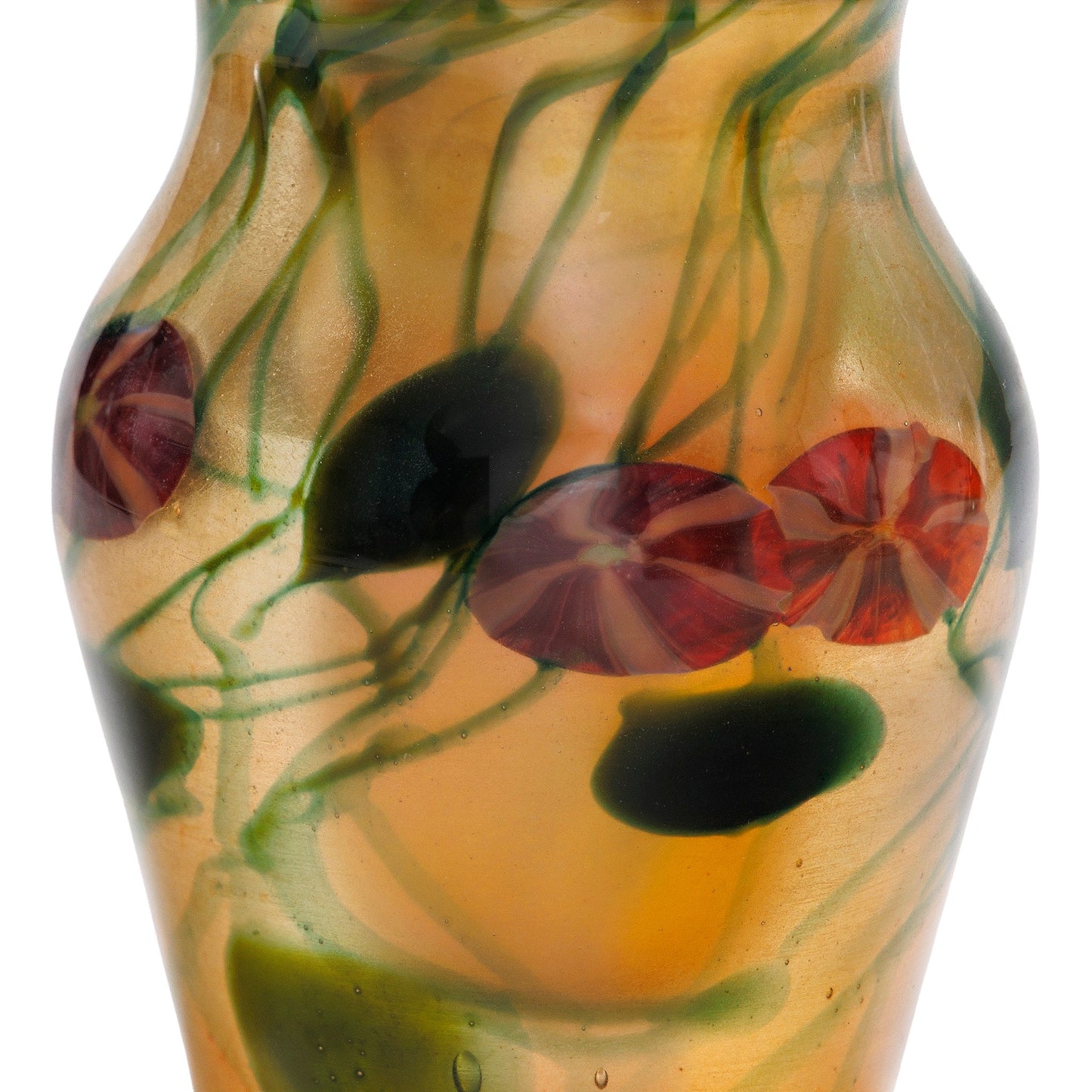 Tiffany Studios New York Morning Glory Paperweight Vase with Insert