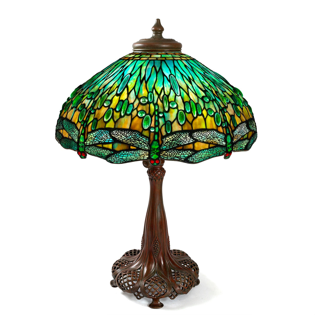 Tiffany Studios New York "Drop Head Dragonfly" Table Lamp