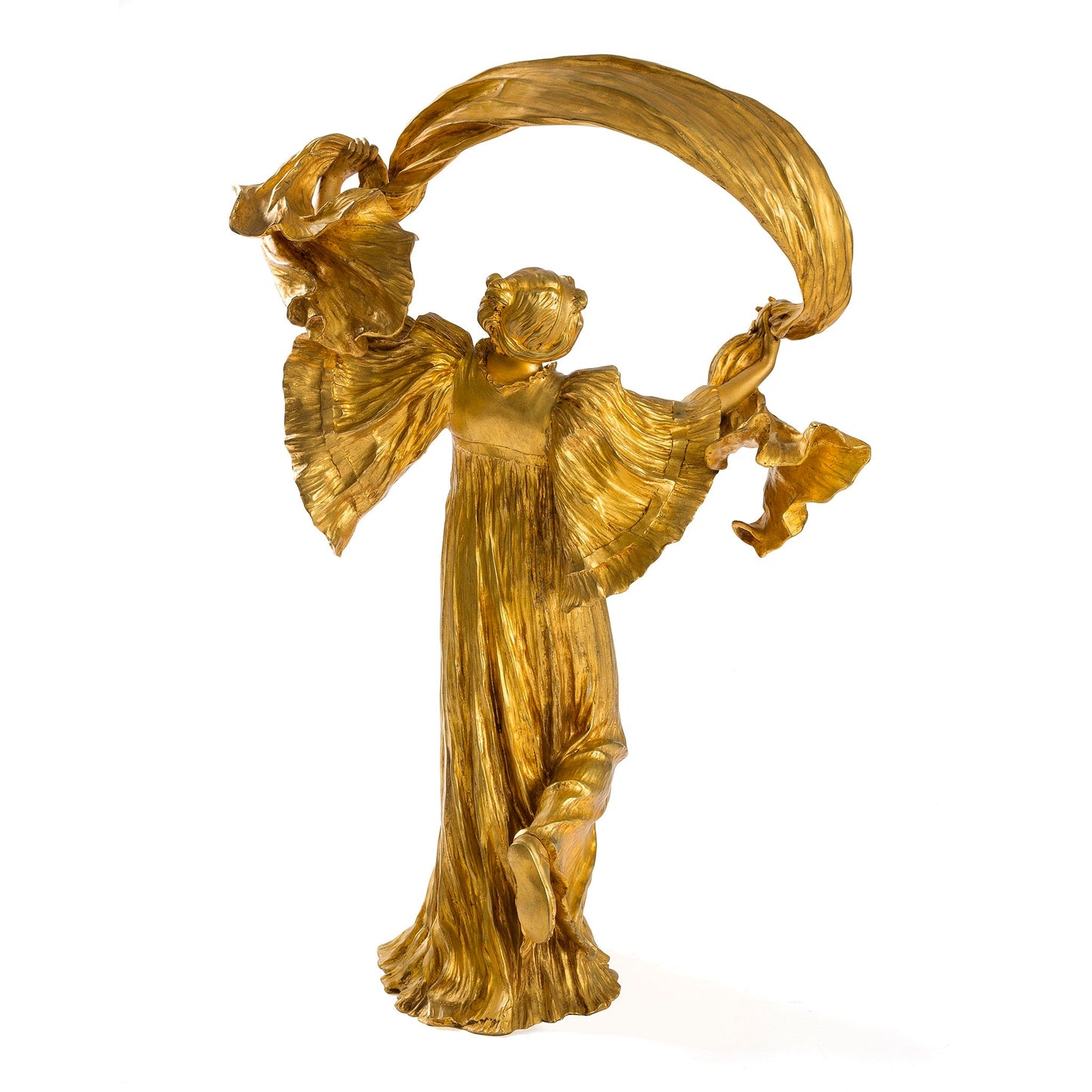 Agathon Léonard Bronze Sculpture, series Jeu de l’echarpe