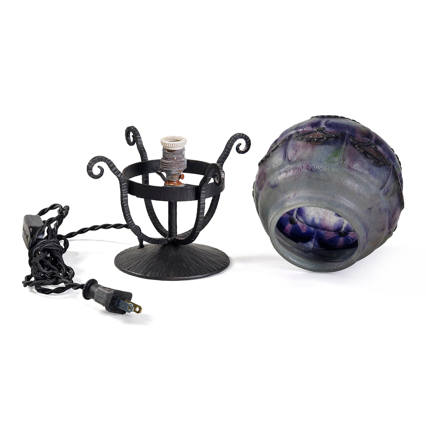 Gabriel Argy-Rousseau Pâte de Verre "Fleurs des Dunes" Night Light