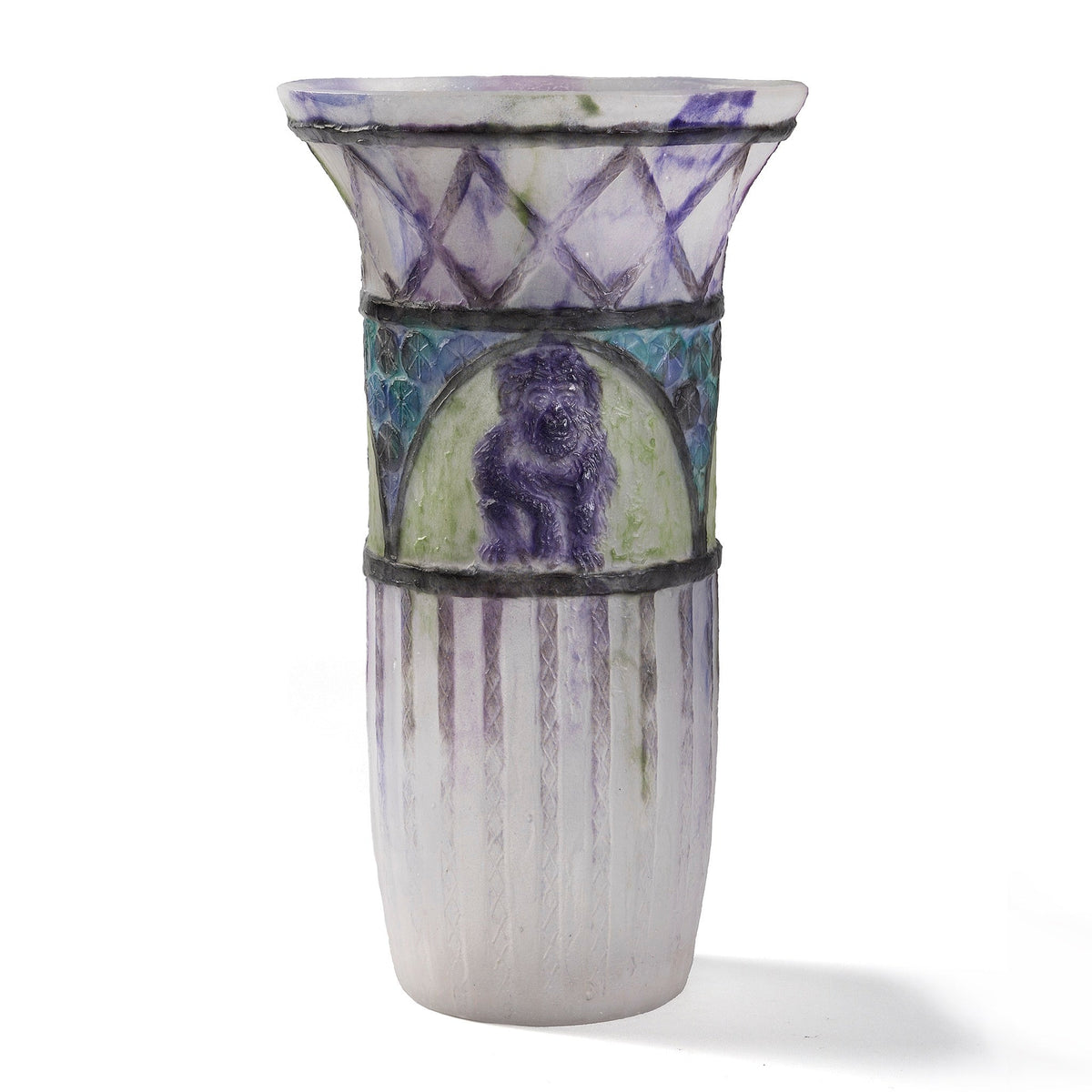 Gabriel Argy-Rousseau "Singes" Pate de Verre Vase