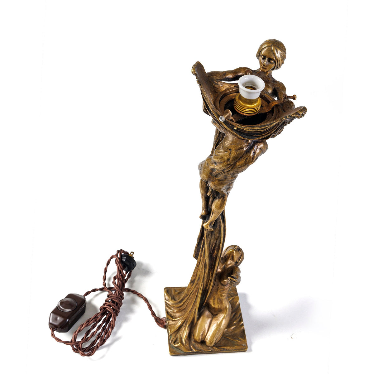 Gustav Gurschner and Loetz "Die Verlassene" Table Lamp