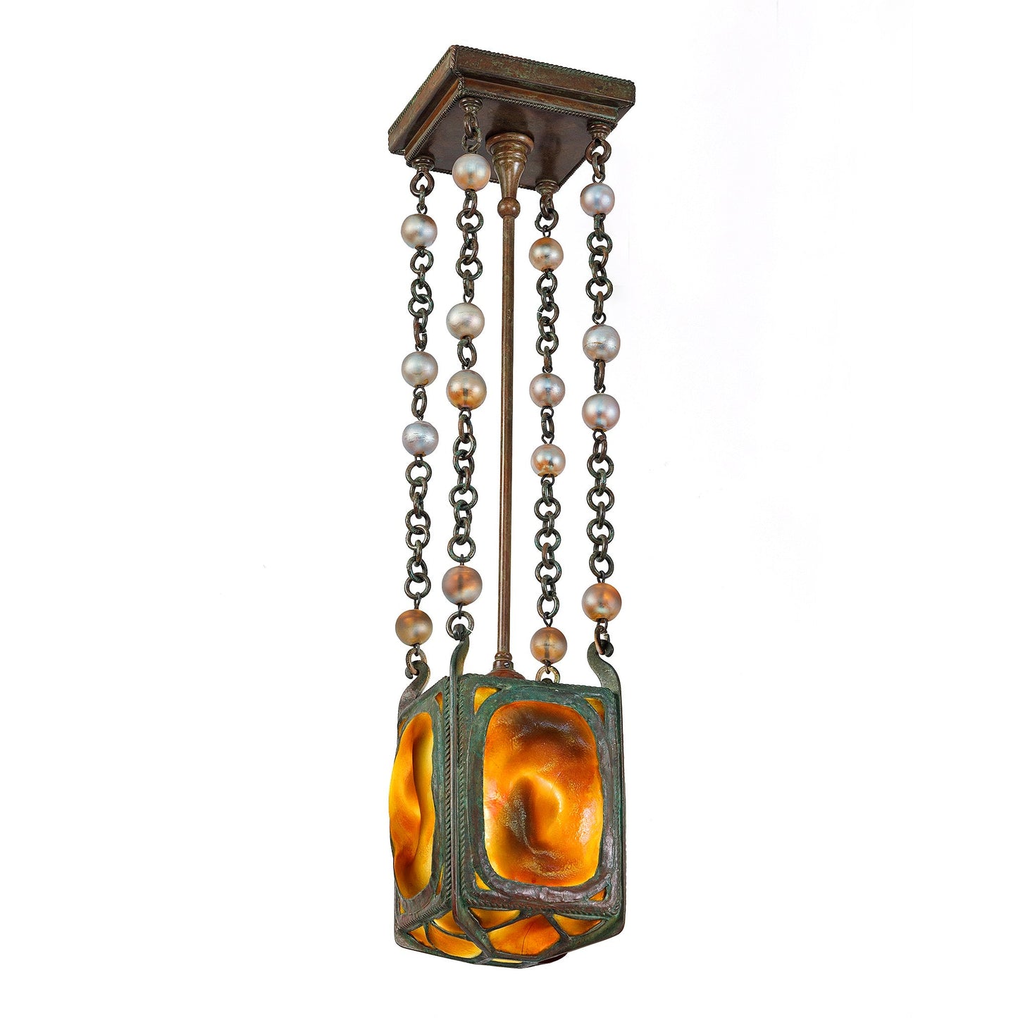 Tiffany Studios New York "Turtleback" Tile Lantern