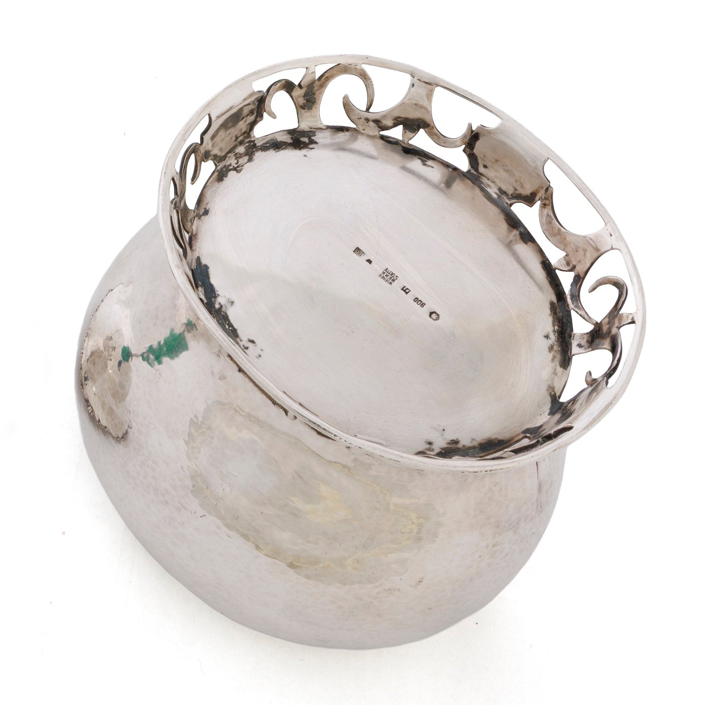 Josef Hoffmann Hammered Silver Covered Bowl