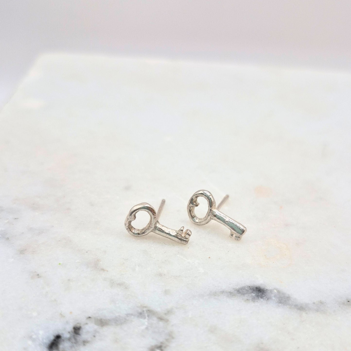 Handmade Silver Key Posts