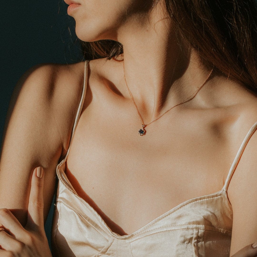 Iolite Leaf Pendant