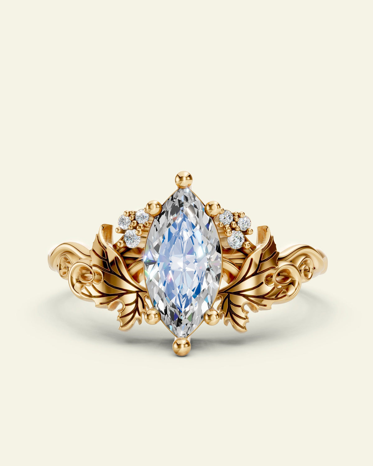 Vineyard | custom engagement ring setting, 10x5 mm marquise cut