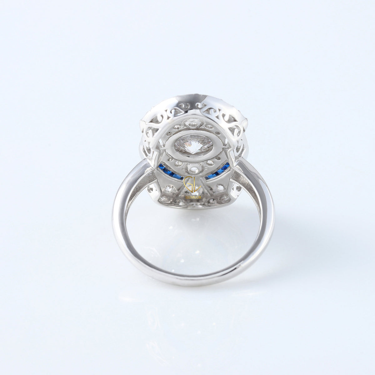 Vintage Art Deco Round Cut Lab Grown Cocktail Ring
